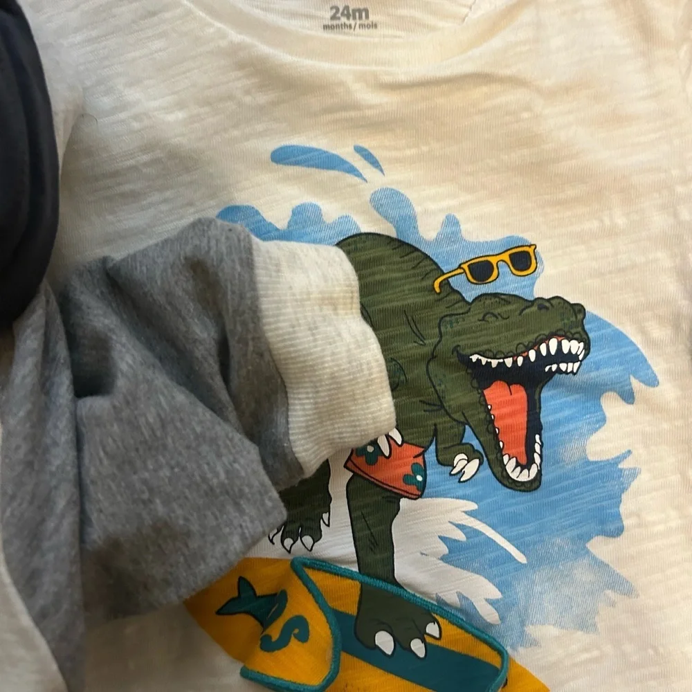 Three Piece Bundle of Kids Clothes Pants Shirt Jacket Hoodie Graphic Tee